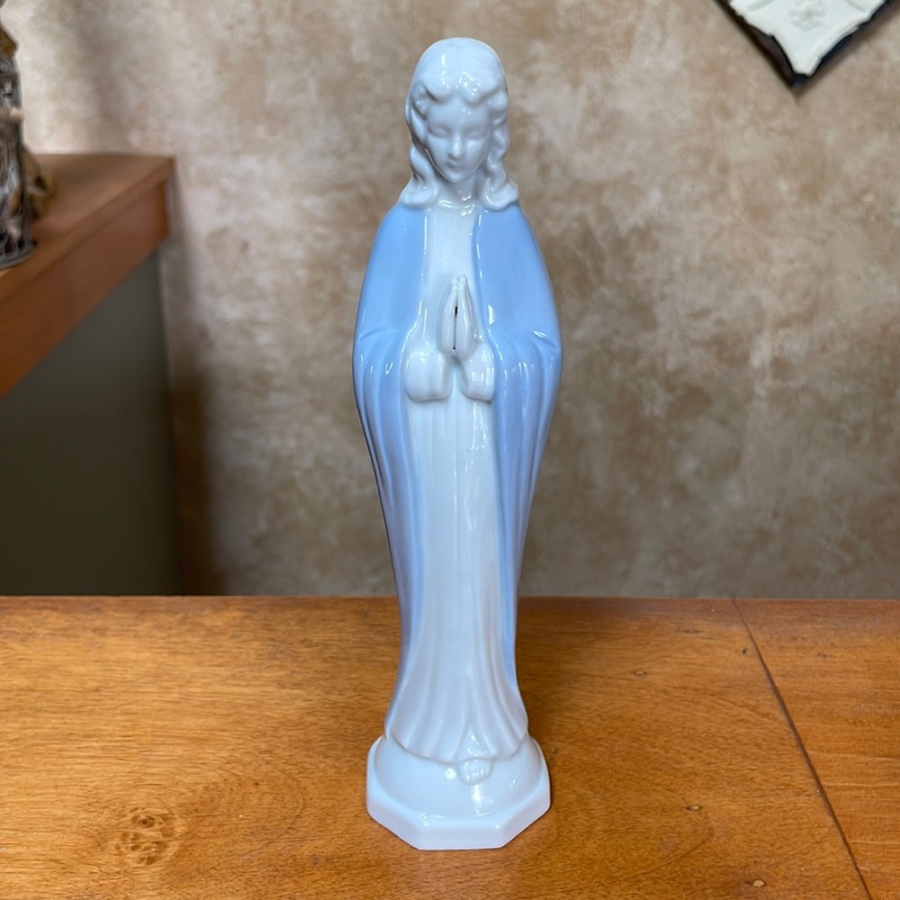 Vintage Lefton China Virgin Mary Figurine Statue